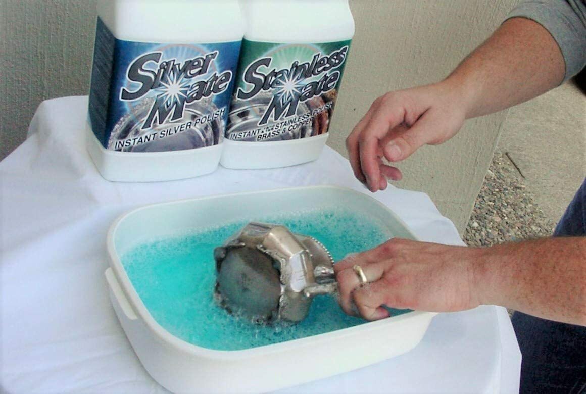 SilverMate Liquid Silver and Gold Cleaner, Silver Polish 64 oz.(1/2 gal)