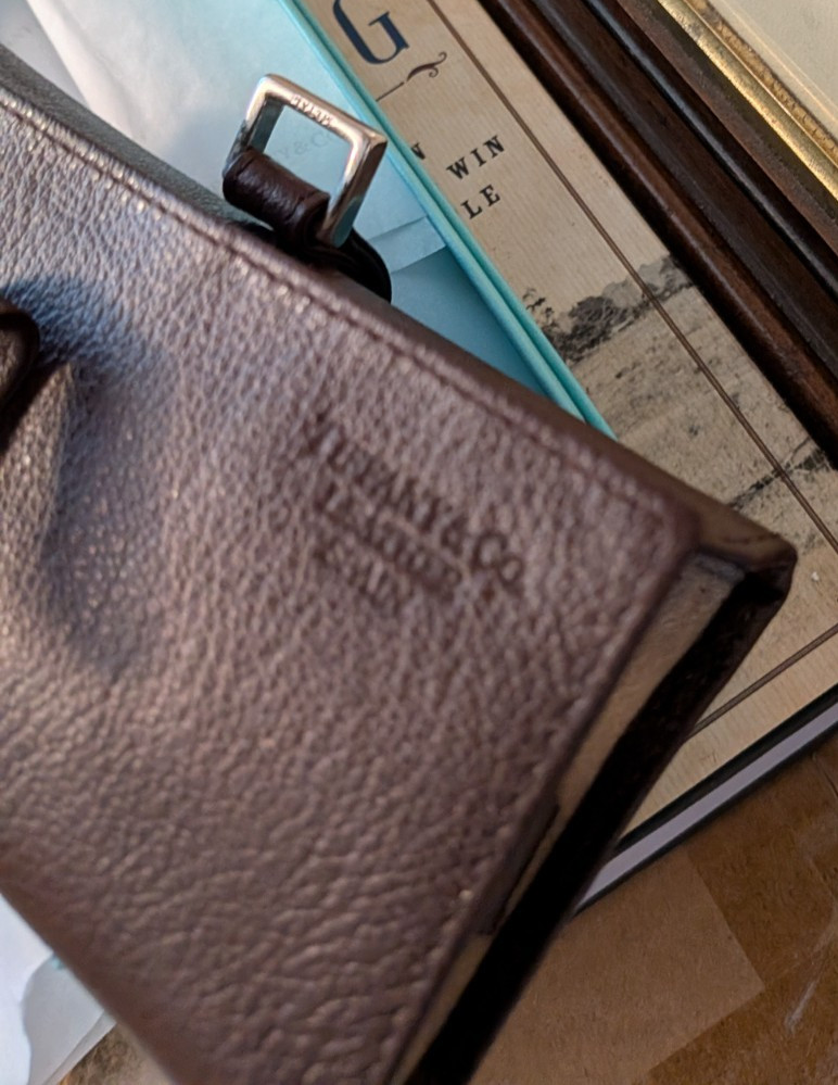 NEW NIB Tiffany & Co. BROWN leather jewelry roll w/ T&Co. box, tissue paper