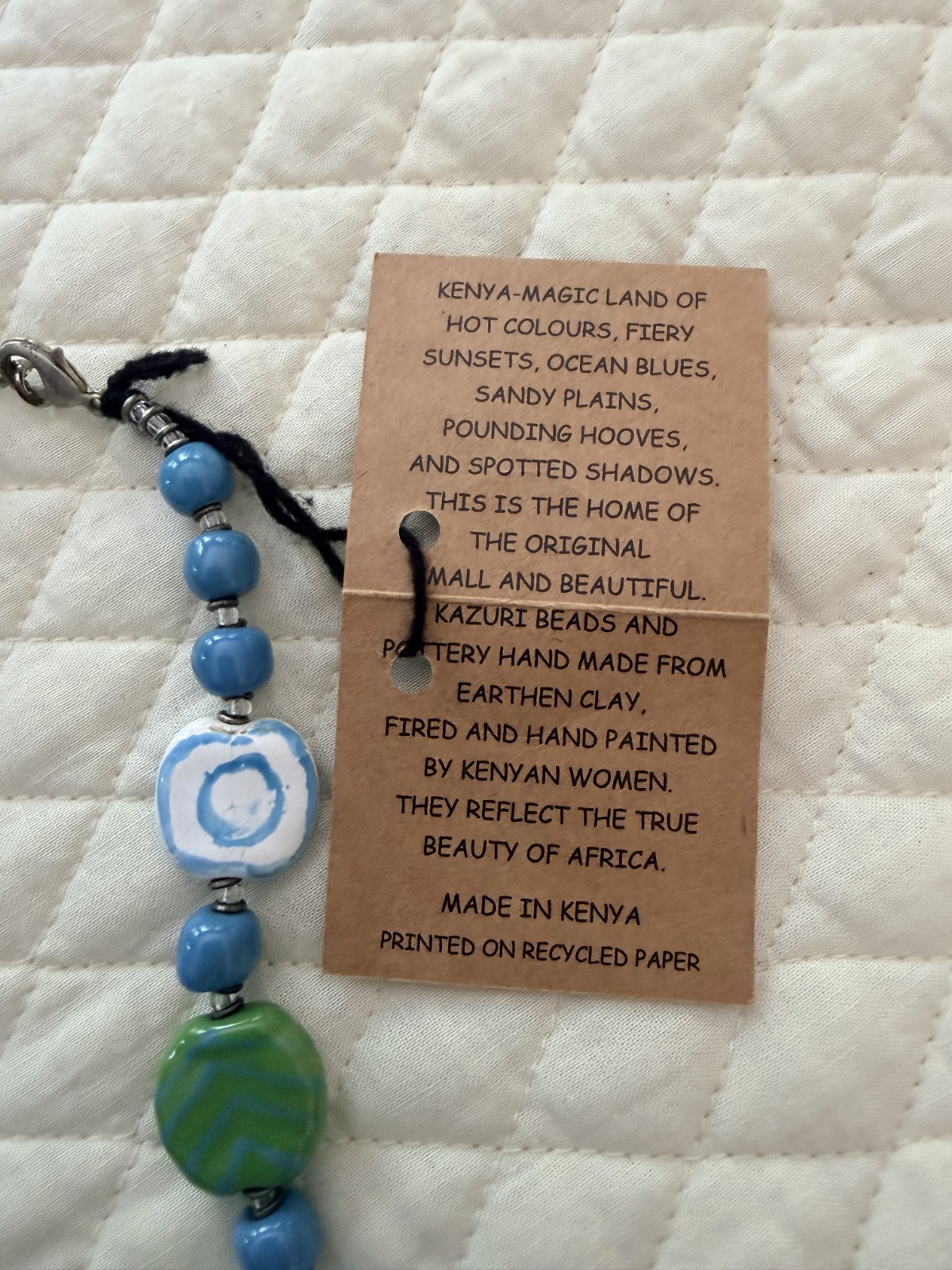 Kazuri Kenya Hand Crafted Fair Trade 22″ Necklace NWT