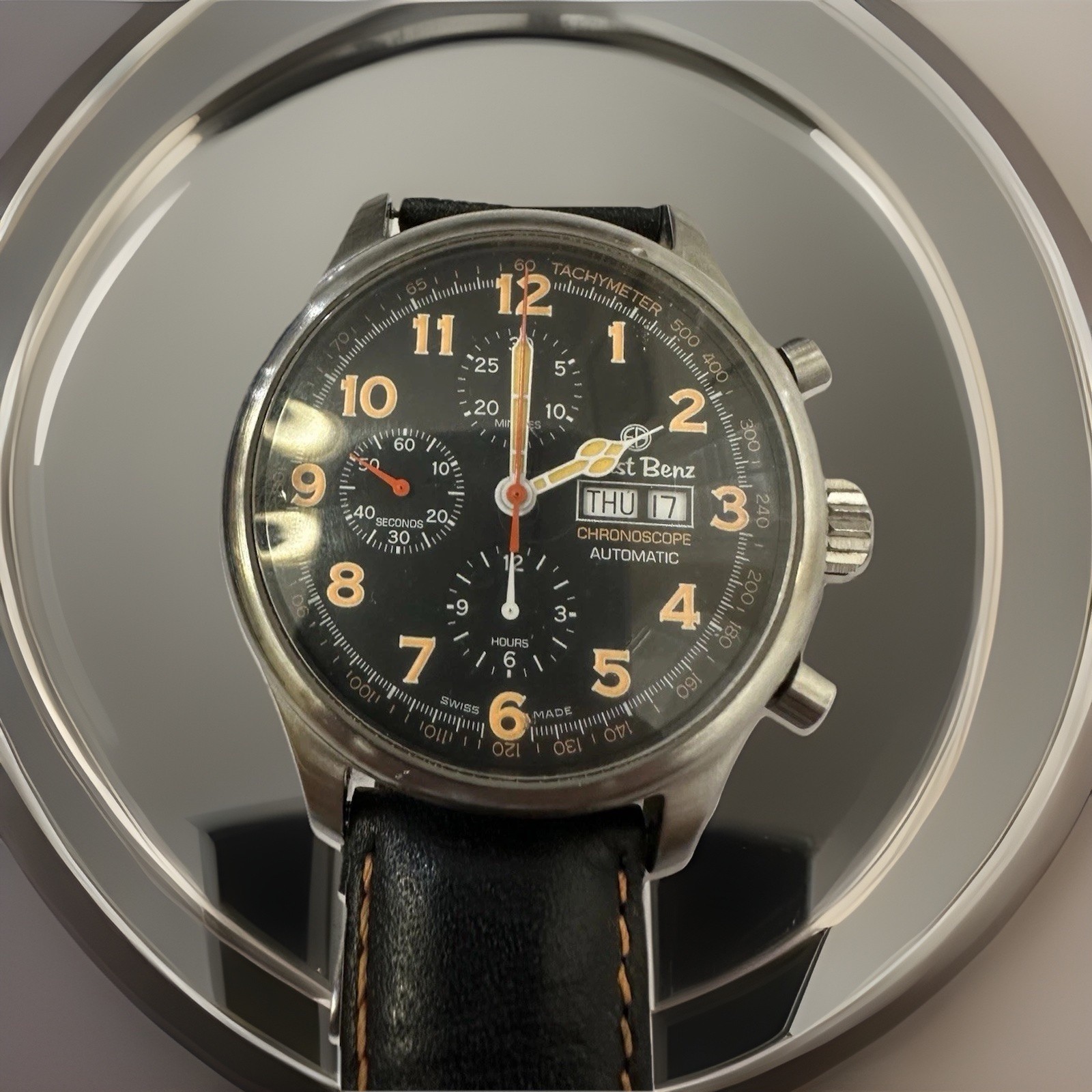 Ernst Benz 44 mm Chronoscope Black Dial GH40116