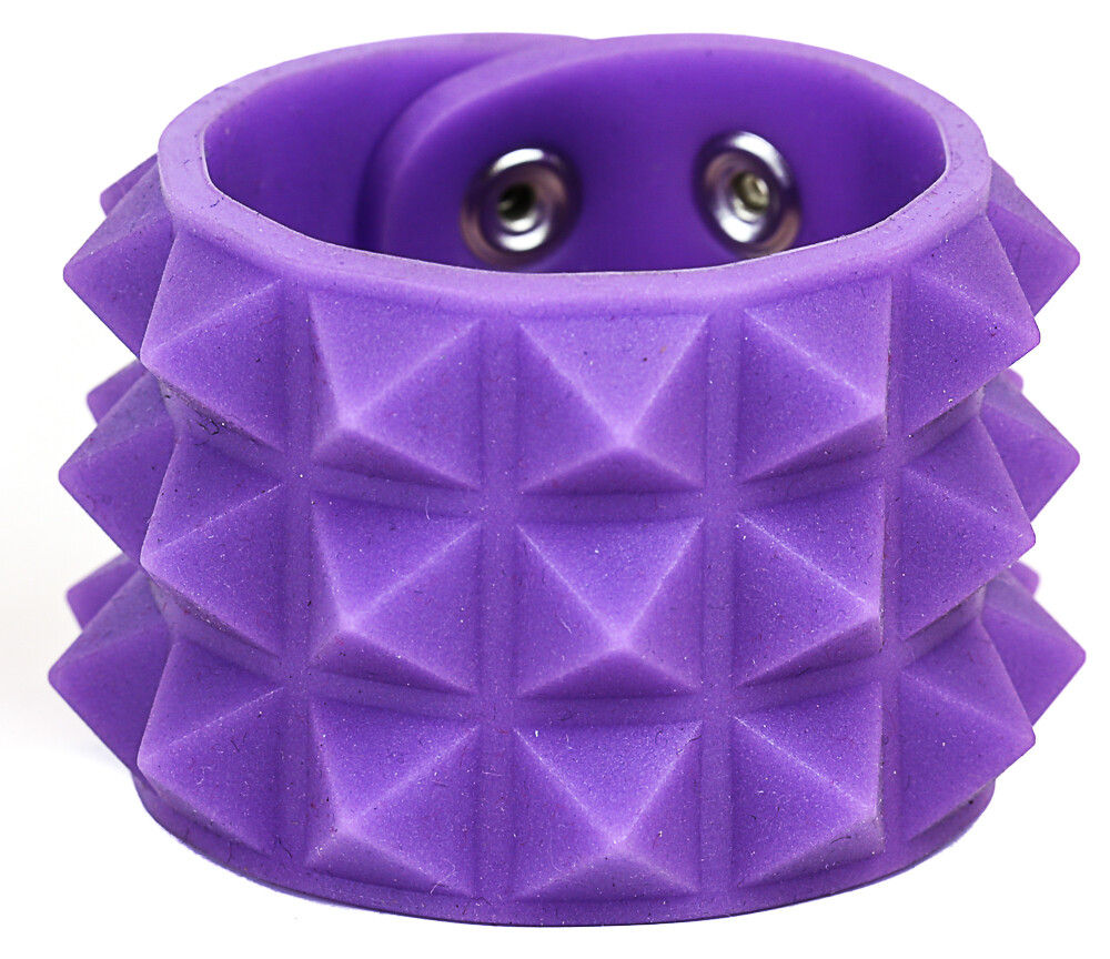 Silicone Rubber Studded Punk Rock Gothic Bracelet Glows in the Dark Punk Goth