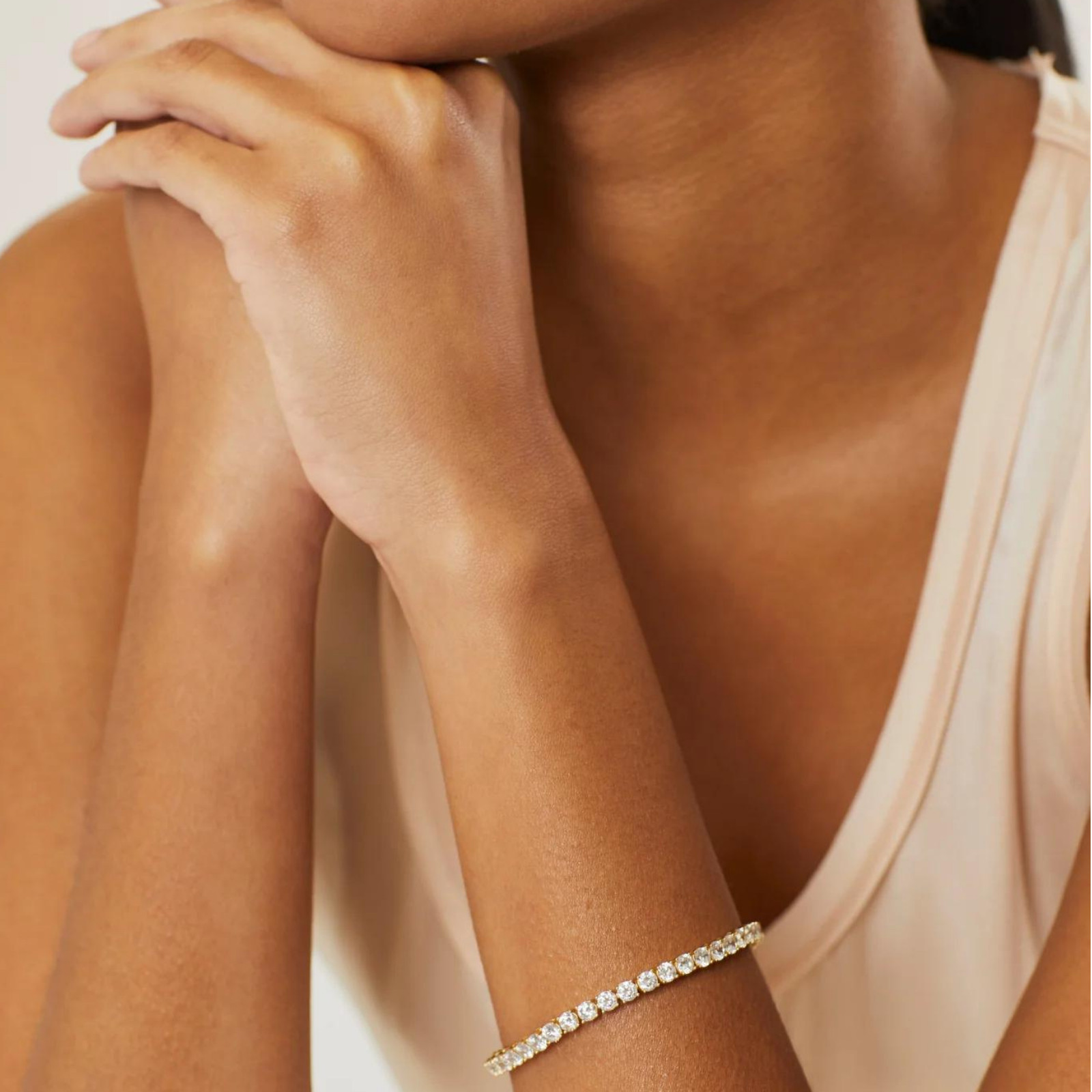 18k Gold Plated Cubic Zirconia Stud Earrings Tennis Bracelet Necklaces for Women