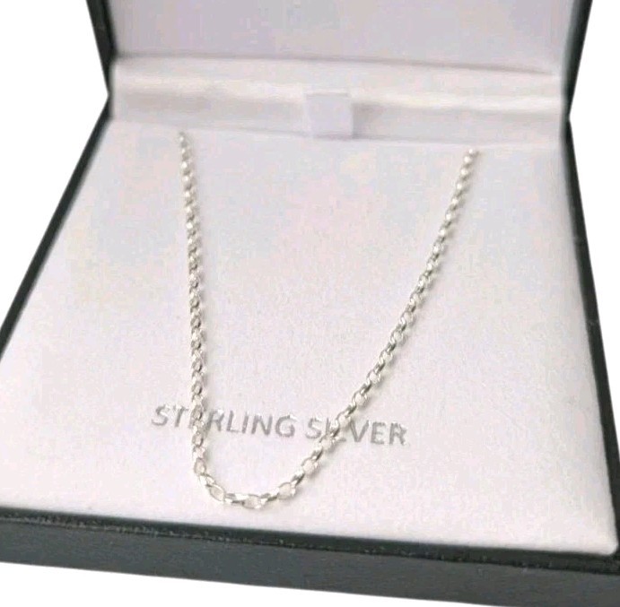 Alexander Castle Sterling Silver Jewellery Chain For Pendants 45cm Oval Link New