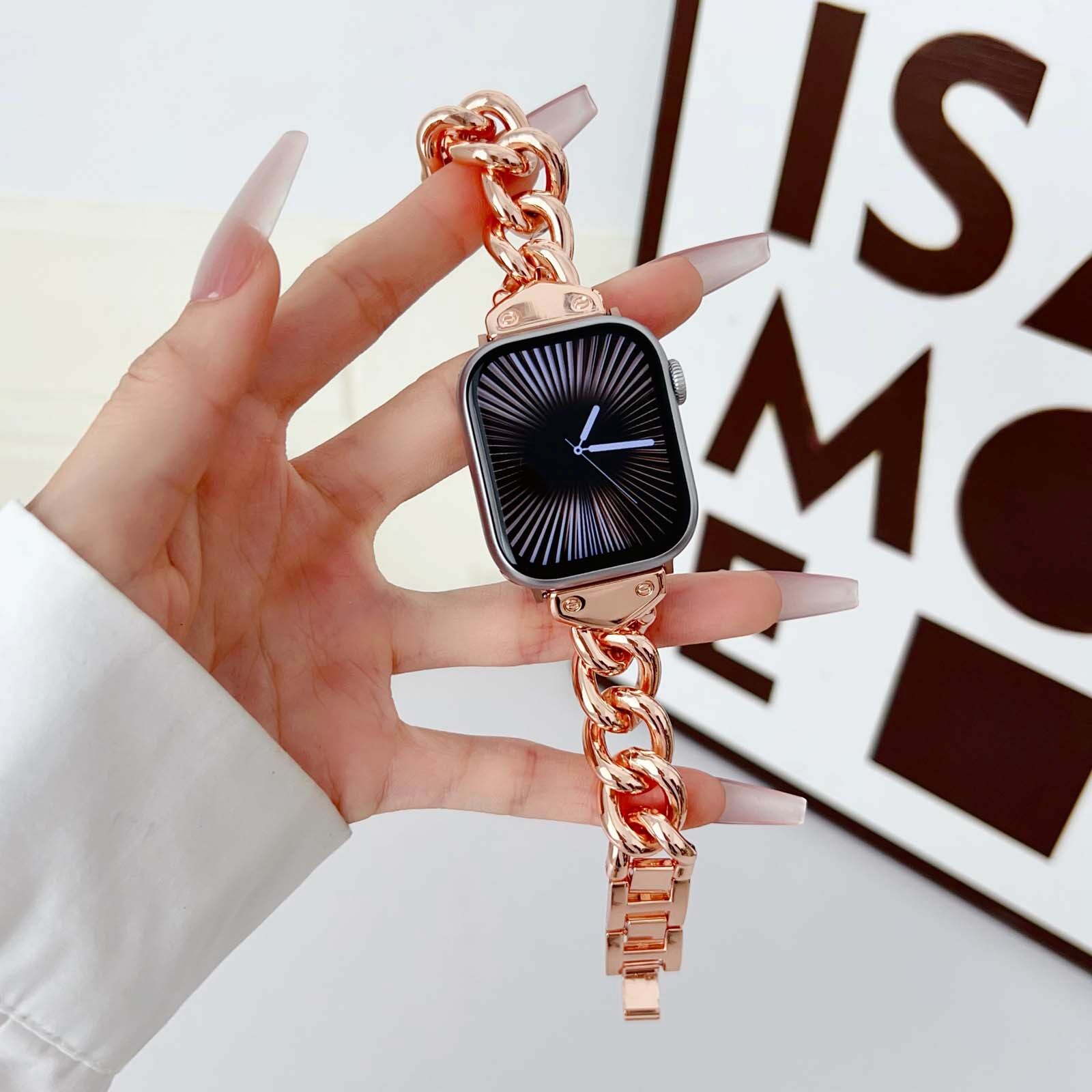 Fashion Chain Link Metal Band Bracelet For iWatch Series Ultra 2/1 10 9 8 7 6 SE