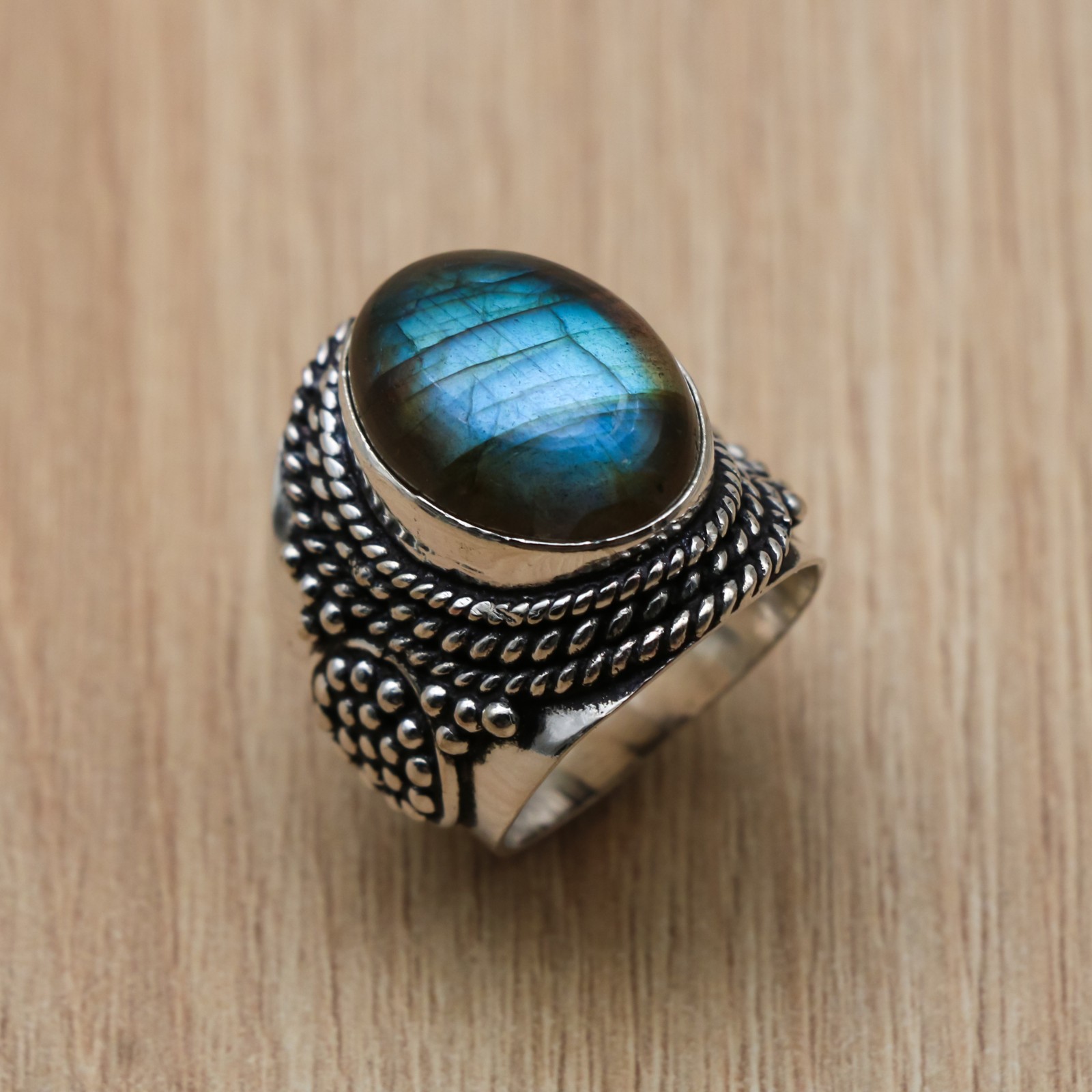 Labradorite Gemstone 925 Sterling Silver Handmade Jewelry Ring Gift For