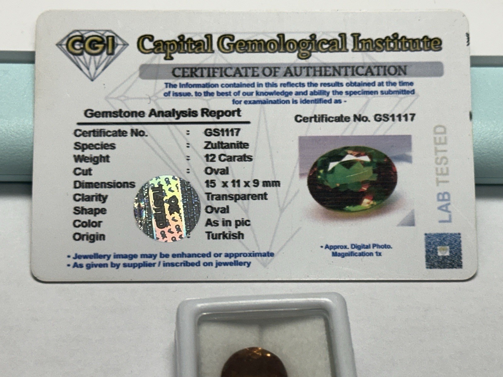 Zultanite Loose Stone 12 ct Oval Cut Faceted Color Changing Gemstone
