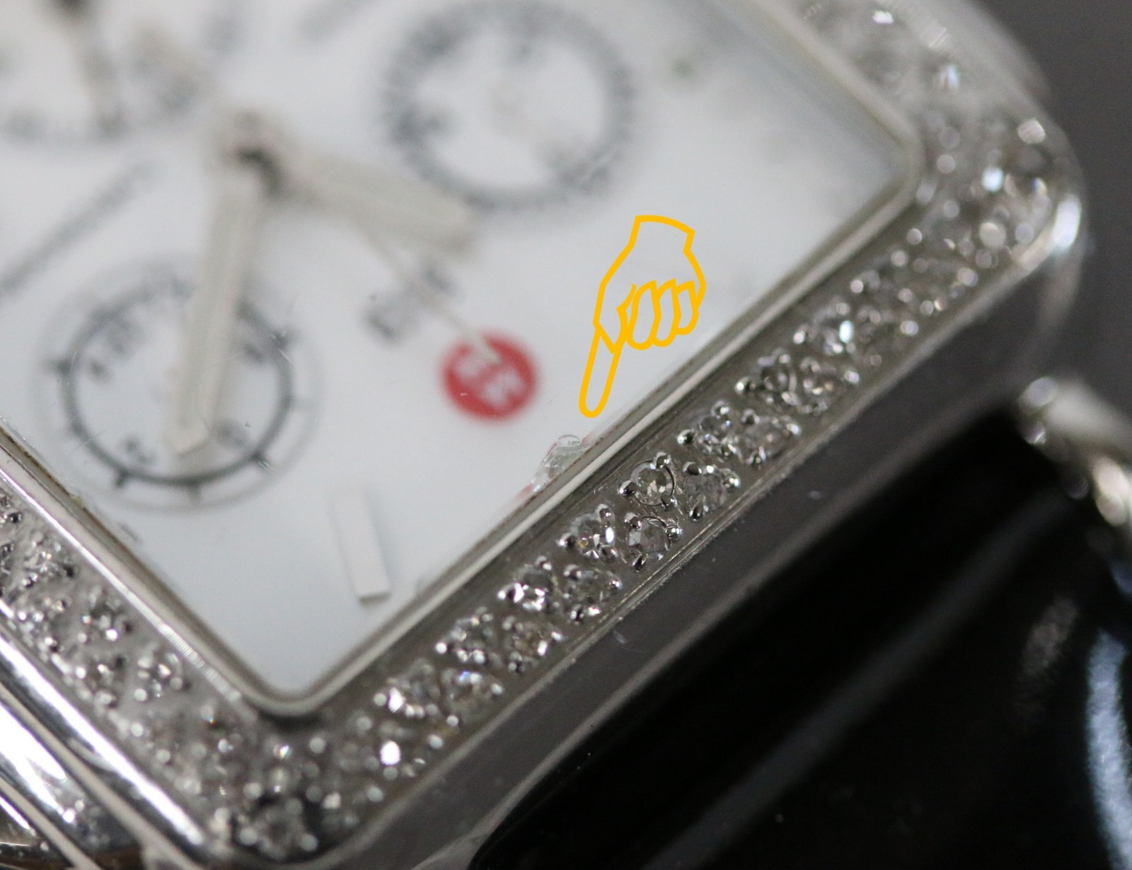 Michele Deco Diamond Chronograph Women’s Watch Mother of Pearl MW06A01 w/ Box