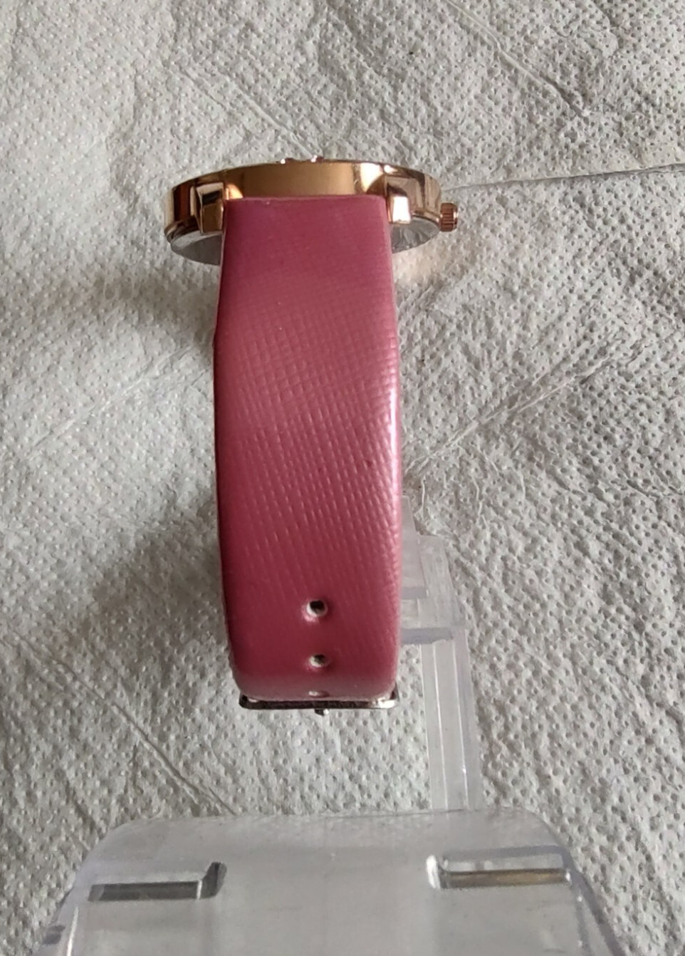 Bachaa Party Watch Pink tone Crystals leather Strap Women girls female