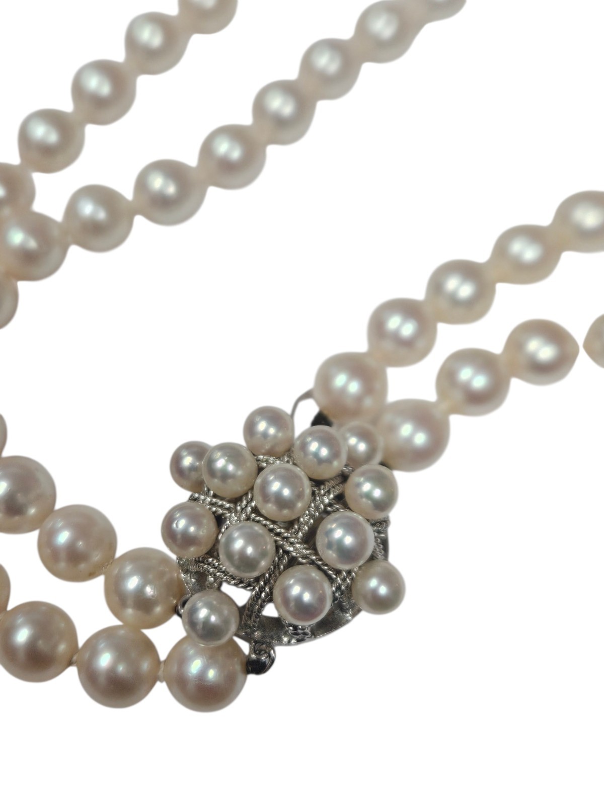 Vintage Convertible 2-in-1 Akoya Cultured Pearl Strand Necklace Choker or Opera