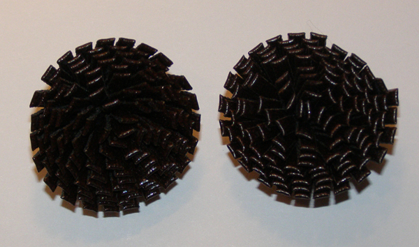 VINTAGE BROWN VINYL SHOE CLIP ACCENT NEW OLD STOCK HONG KONG