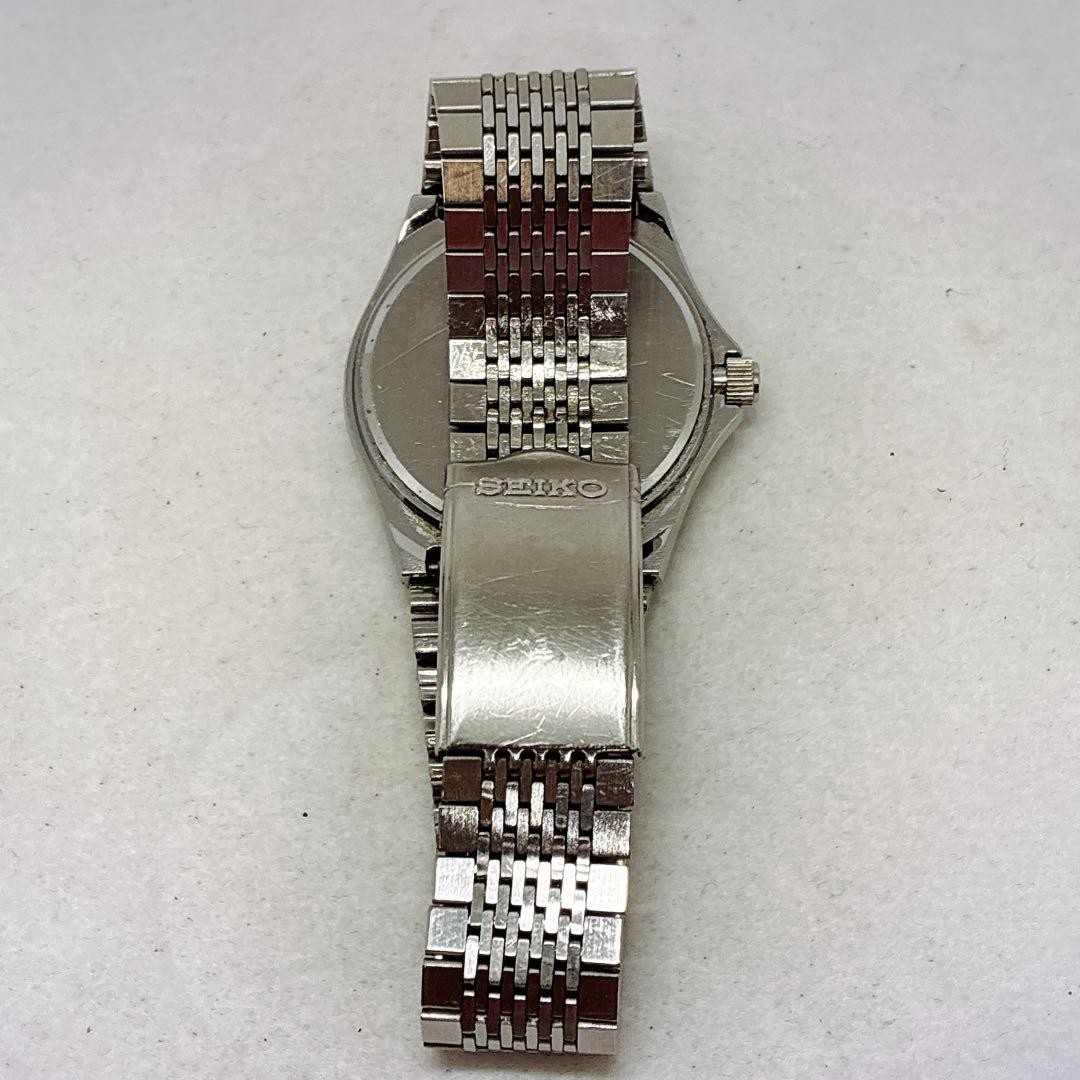 [Rare] SEIKO 5H23-7020 Day-Date Quartz Silver Watch, Working Condition