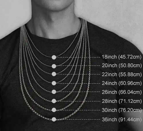 Stainless Steel Necklace 3mmWidth 24Inch Rhombus Shape Pattern HIP HOP Chain