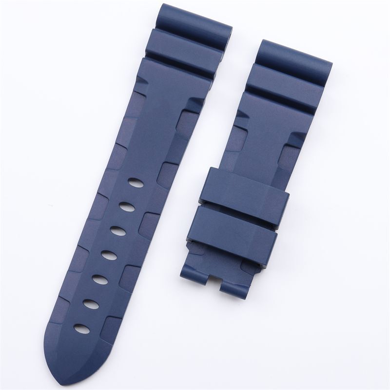 22mm 24mm FKM Rubber Watch Strap Fits Panerai Luminor Submersible Marina