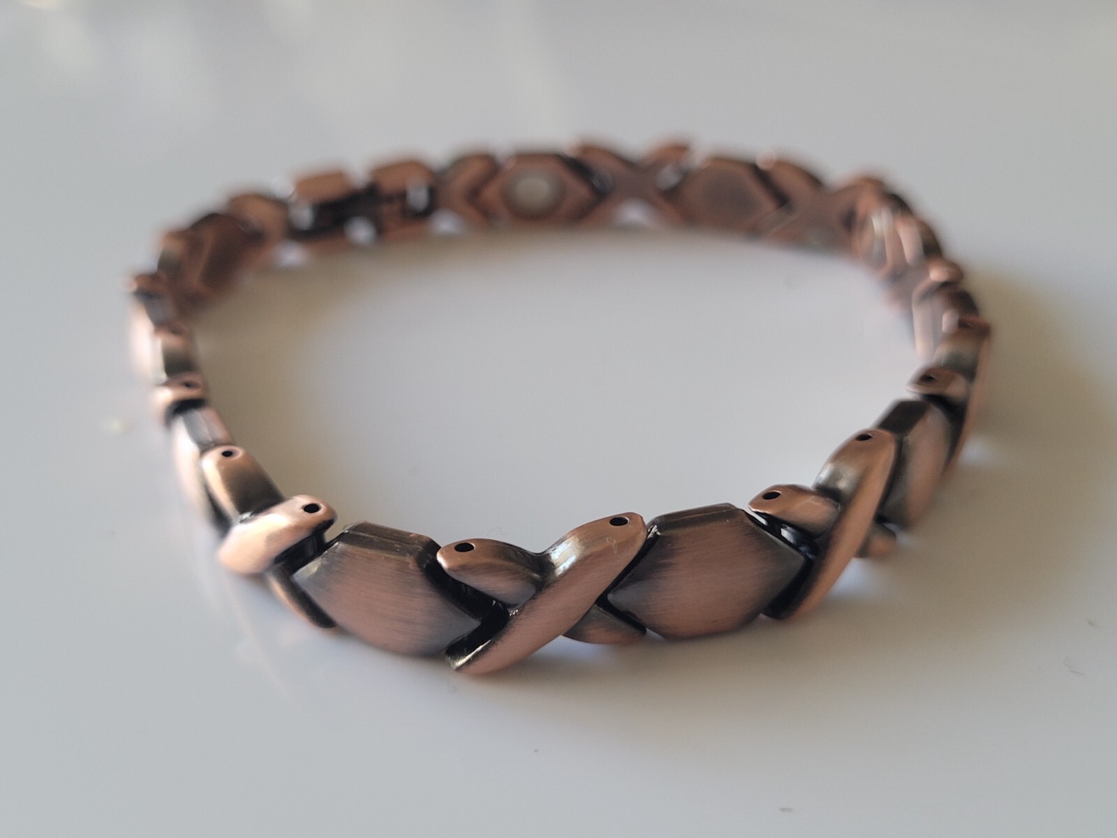 Copper Magnetic Link Bracelet – Oxidized Copper Arthritis Pain Therapy Bracelet