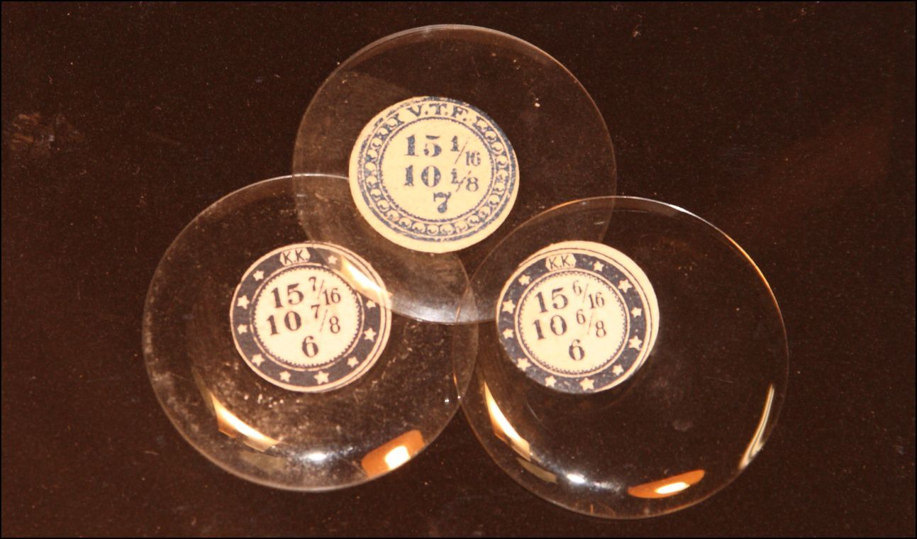 15 Ligne NOS Glass Pocket Watch Crystals Hunter Sizes 34mm to 36mm Height 7 & 8