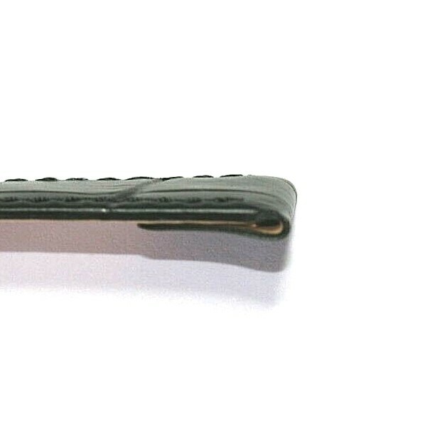 EASY FIT CLIP ON OPEN ENDED LEATHER WATCH STRAP BLACK 12MM to 20MM FREE POST