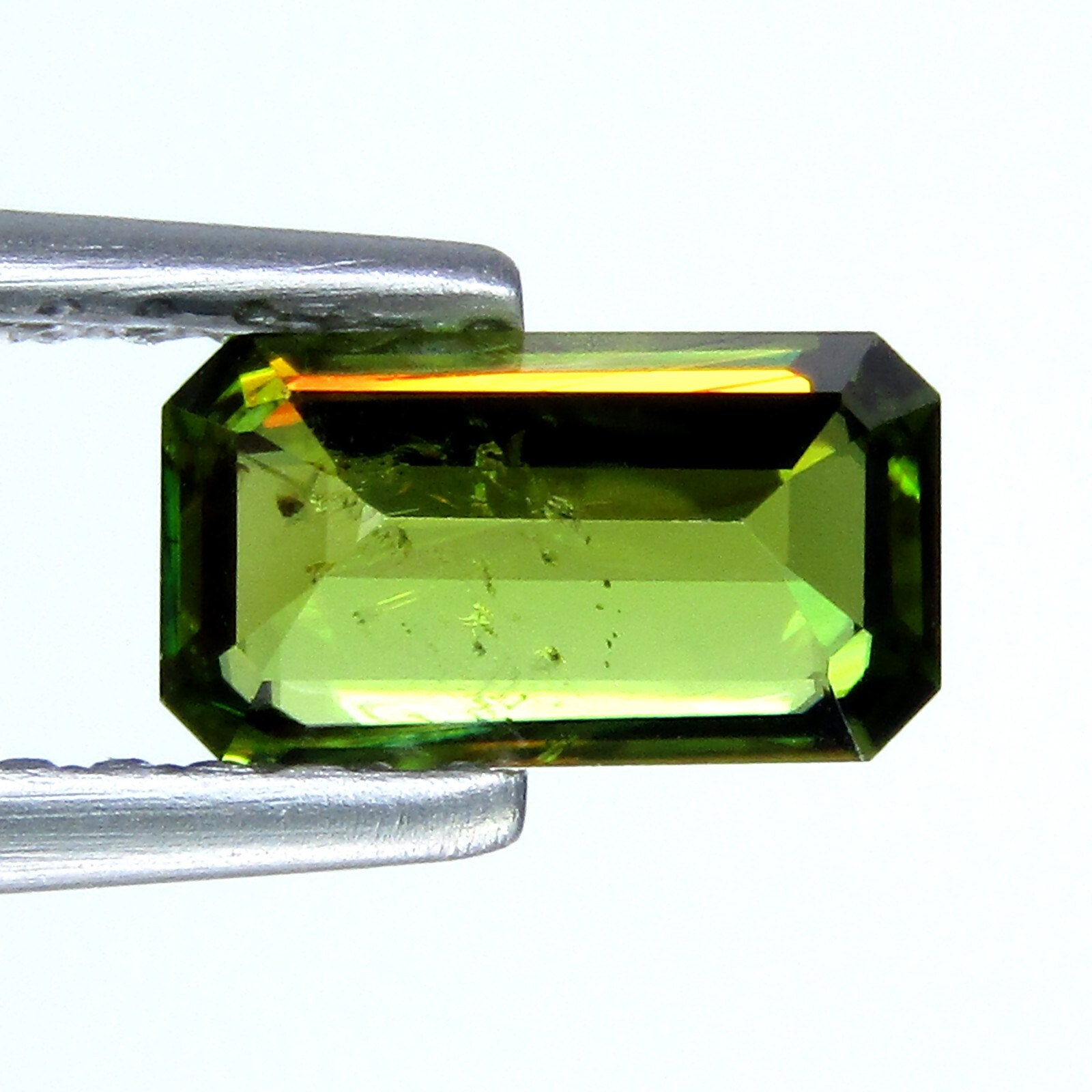 065Cts STUNNING EMERALD CUT NATURAL CHROME GREEN SPHENE TITANITE LOOSE GEMSTONE