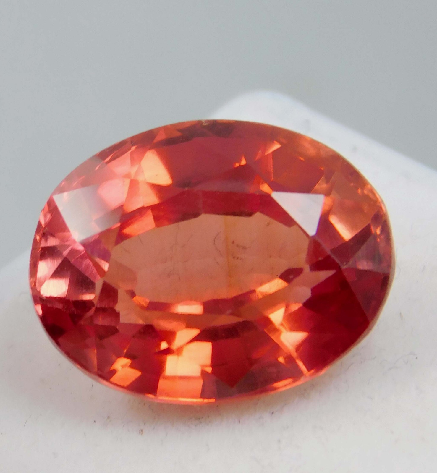 Padparadscha Sapphire Unheated Natural 12.70 Carat Certified Loose Gemstone