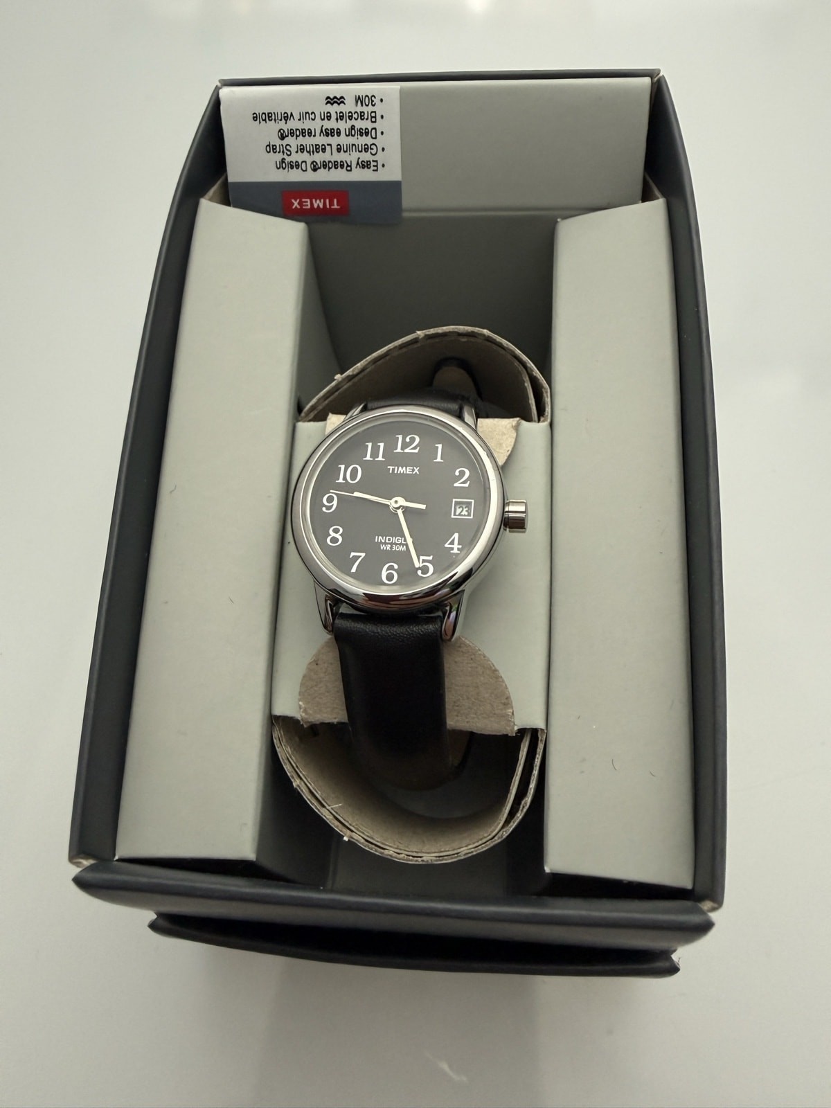 Timex Women’s Easy Reader Indiglo Watch Dial Date Silicone Strap WR 30M Blk