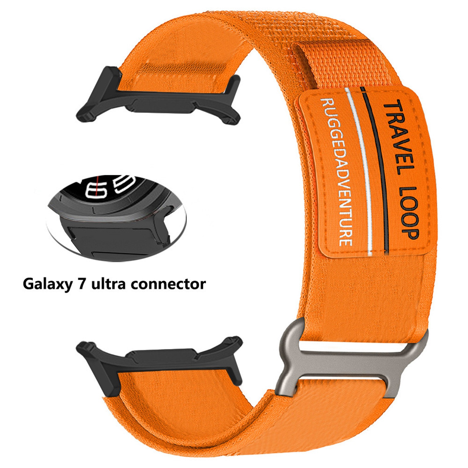 Fr Samsung Galaxy Watch Ultra 2025/Ultra 47mm Band Rugged Nylon Strap Woven Loop