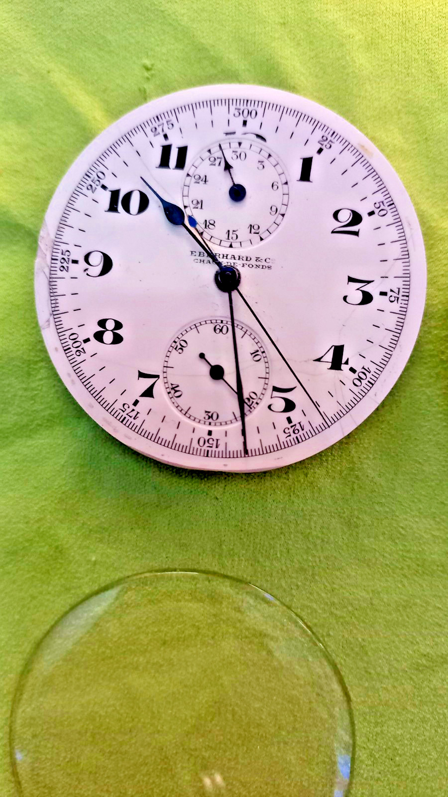 Lot of 2 Eberhard & Co Working Chronograph Pocket Watch Movements + 361-5