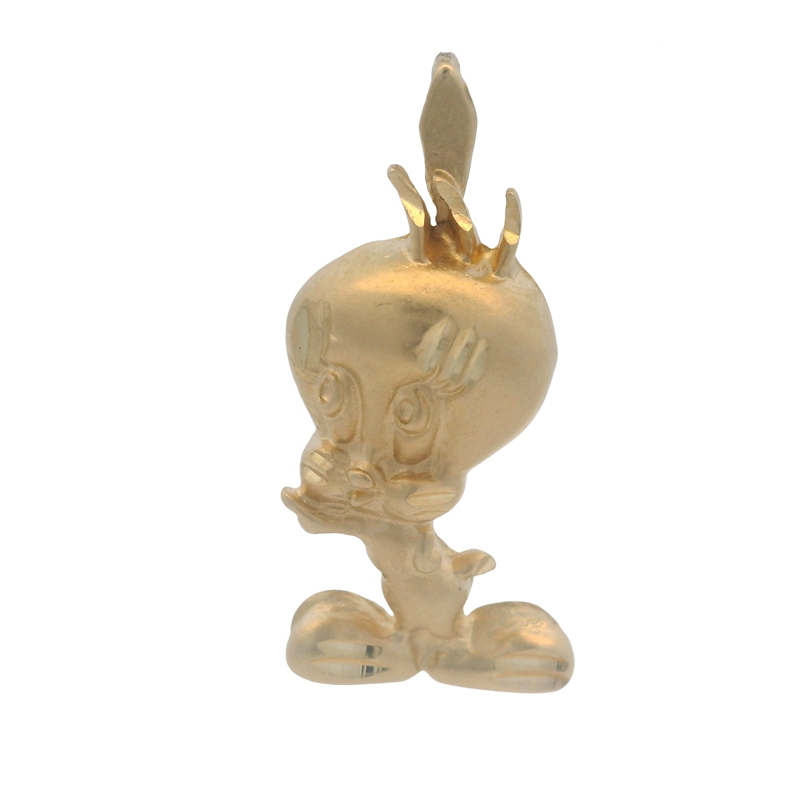 Vintage 1990 Warner Brothers Solid 14kt Yellow Gold Tweety Bird Charm