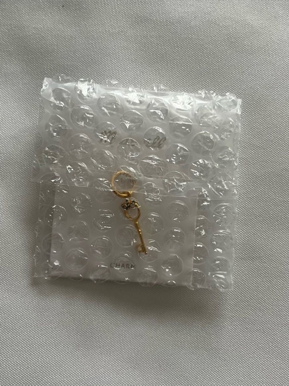 Madewell Skeleton Key Antique Gold Plated Brass Jewelry Charm One Size NWT
