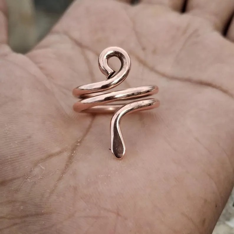 Handmade Pure 100% Copper Wrap Ring, Healing Ring, Women Ring All Size SR709