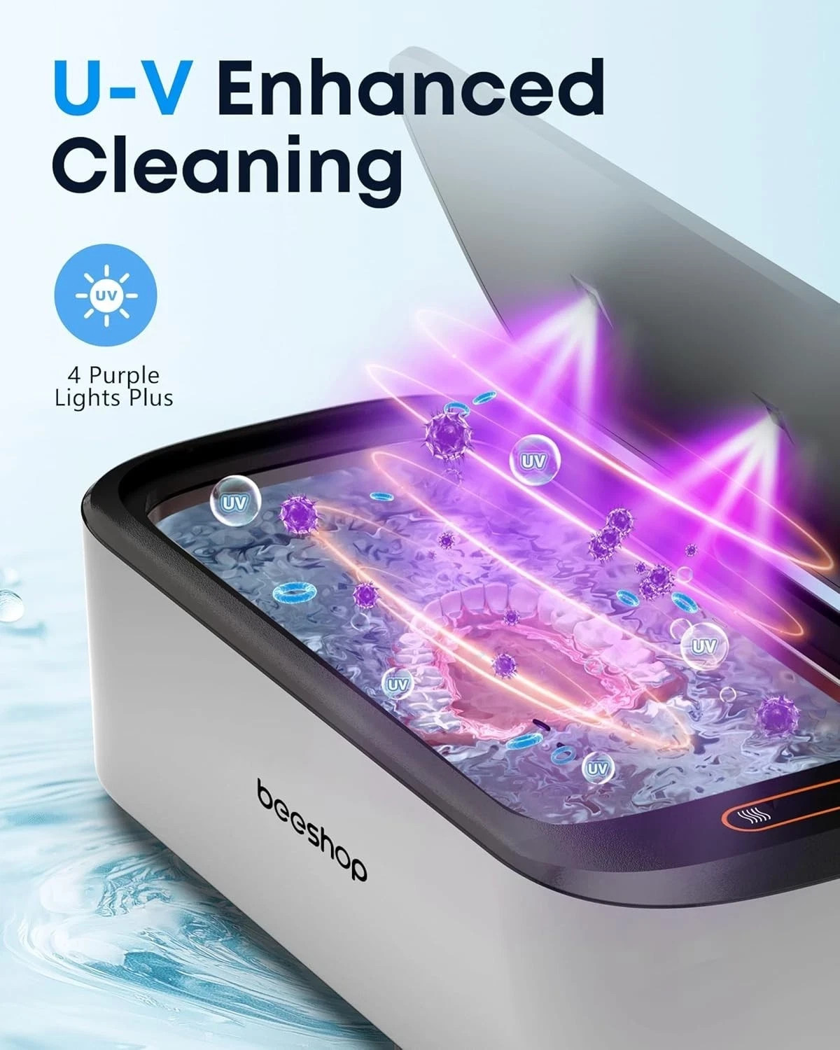 Ultrasonic Jewelry Cleaner Denture Glass Watch Ring Bath Tank Cleaning Machine