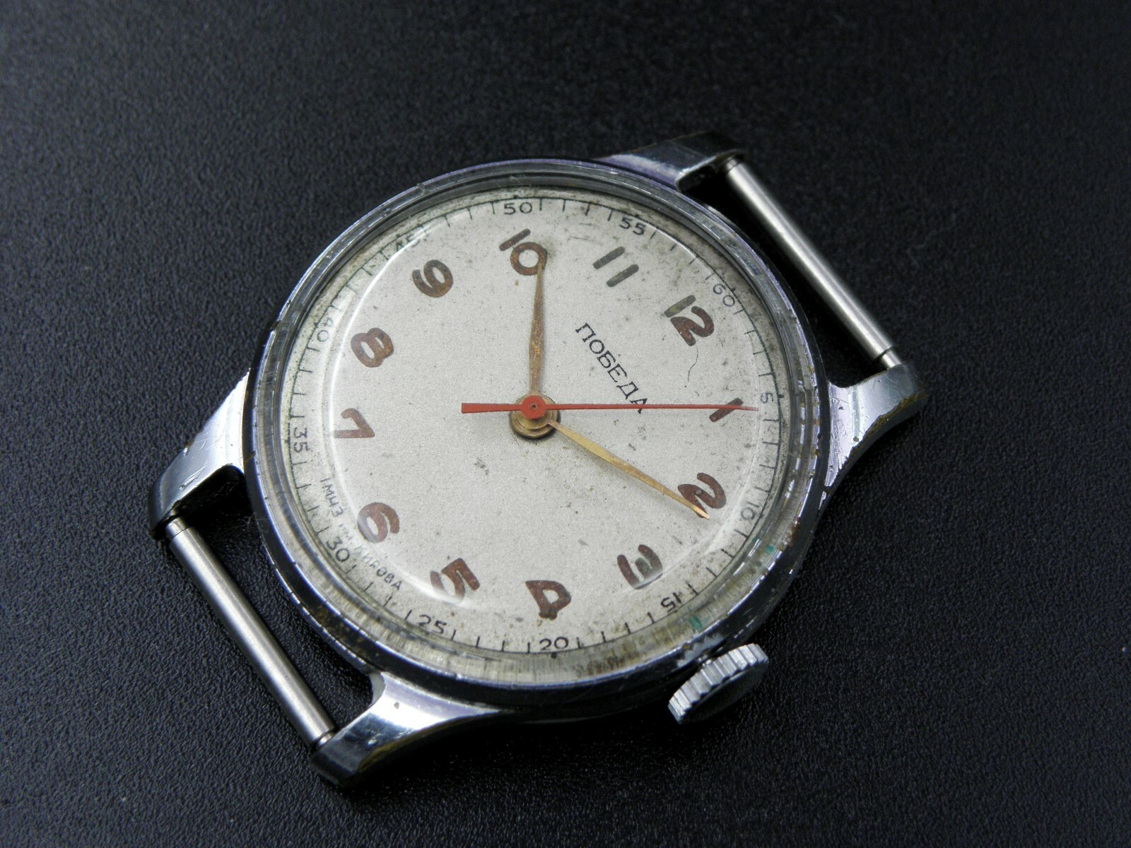 RARE POBEDA 1Q-1954 CENTRAL SECOND KIROVSKIE WATCH 1MCHZ SOVIET RUSSIAN