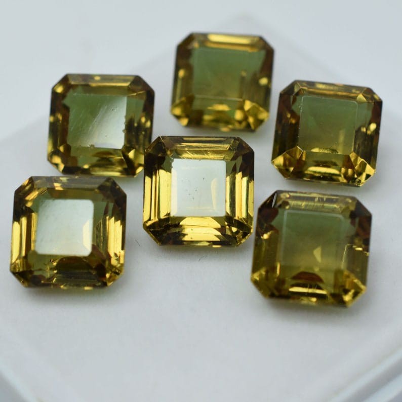 Zultanite Colour Change Quartz Faceted Square Size 12mm 10pecse gemstones loose