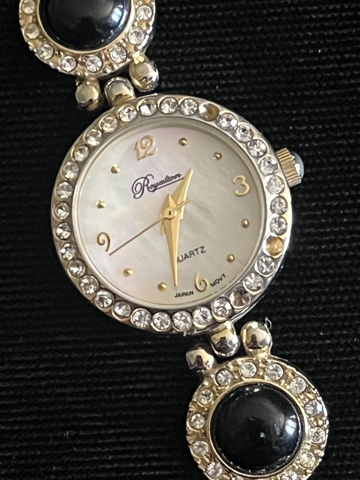 Royalton Womens Mother of Pearl Crystal Bracelet Watch V377