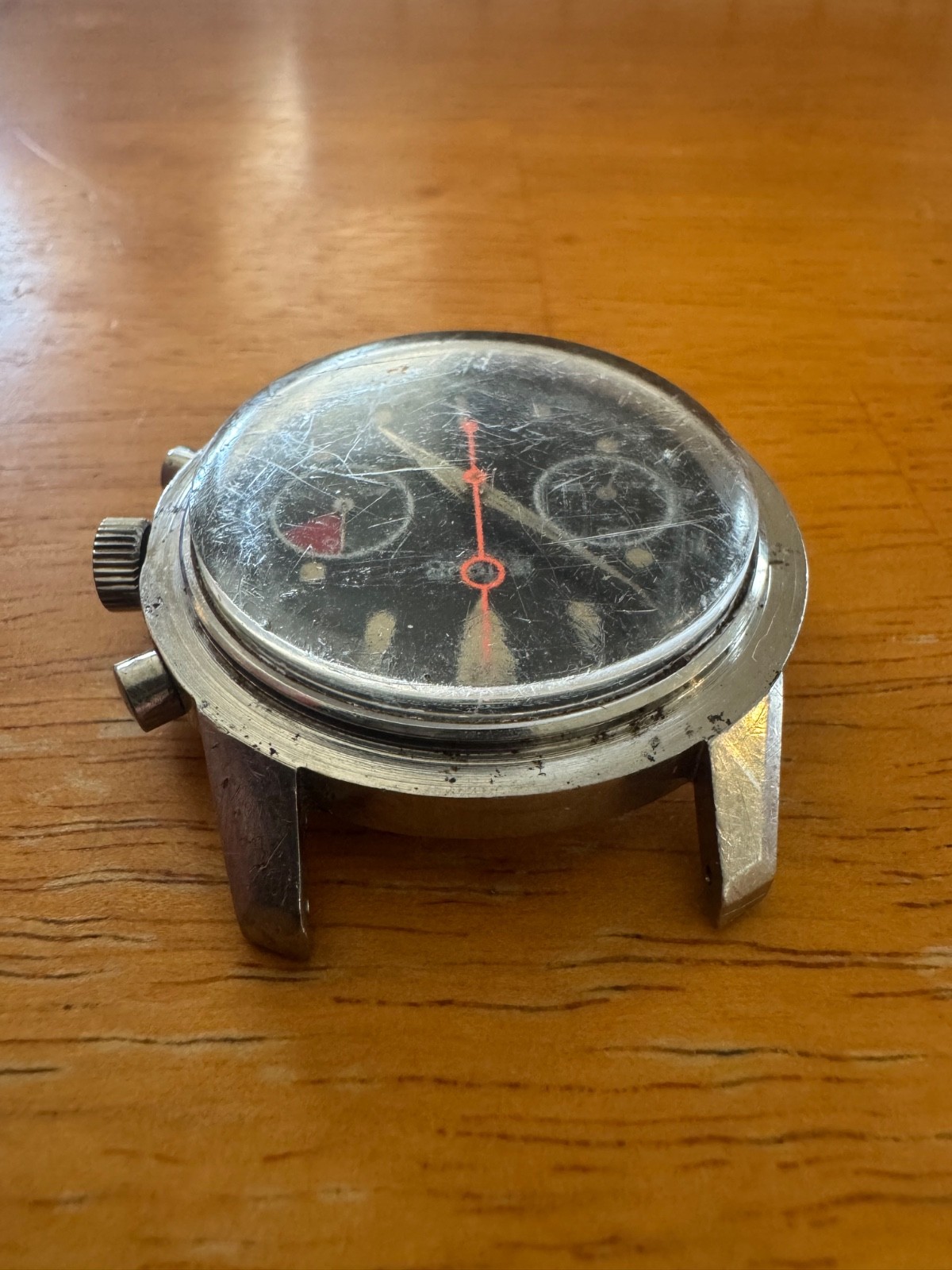 VINTAGE 1960s LE JOUR CHRONOGRAPH – VALJOUX 7733 – LOLLIPOP HAND – MISSING BEZEL