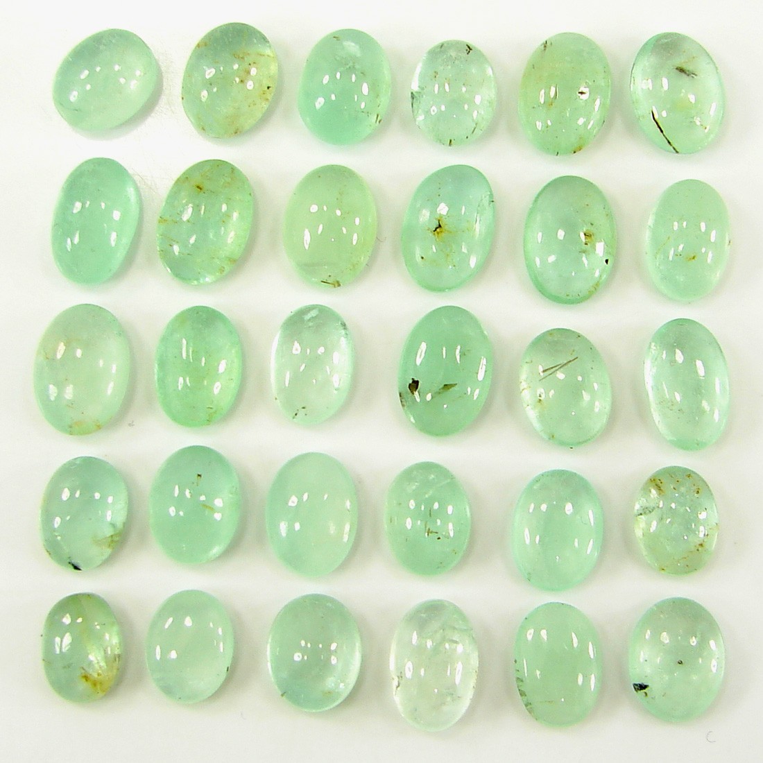 63.45 Ct Natural Russian Emerald Loose 9-11 mm Gemstone Cabochon 30 Pcs Lot-2886