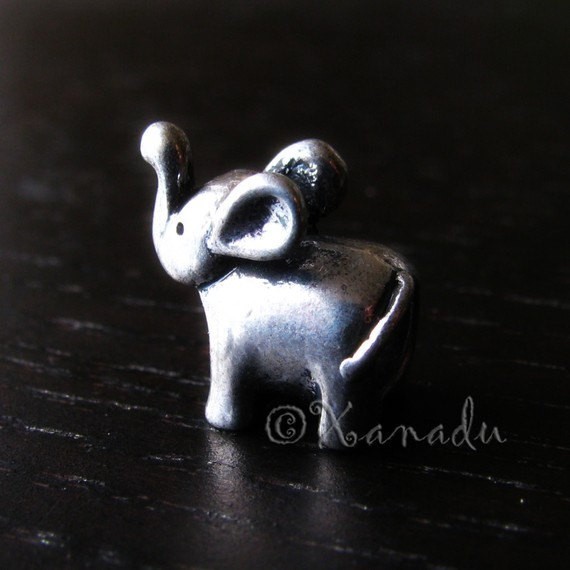 Lucky Elephants With Trunks Up European Charm Bead For European Charm Bracelets