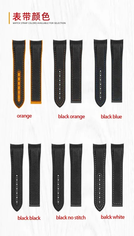 Sport Watchband Waterproof Watch Strap 21mm For Omega Planet Ocean 600 Quarter