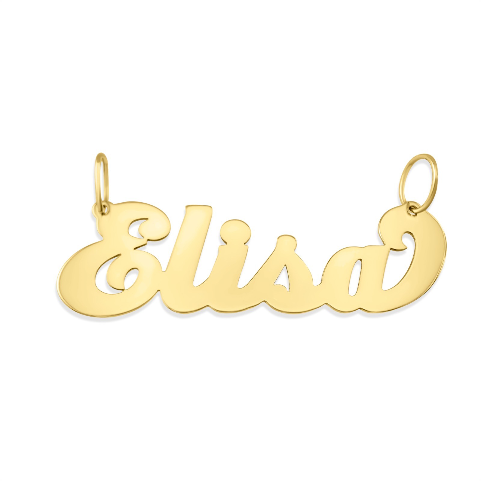 Junior Size Solid 10K Gold Personalized Name Necklace Pendant Jewelry BP01