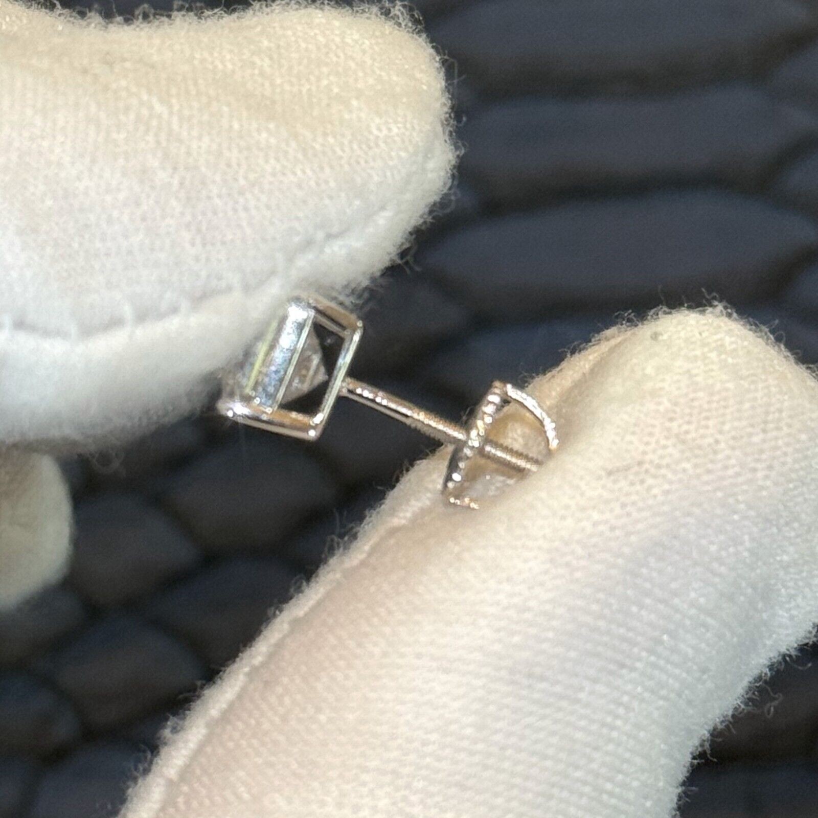 Pear Cut Moissanite Stud Earrings Certified VVS1 – 925 Silver or 14K Gold