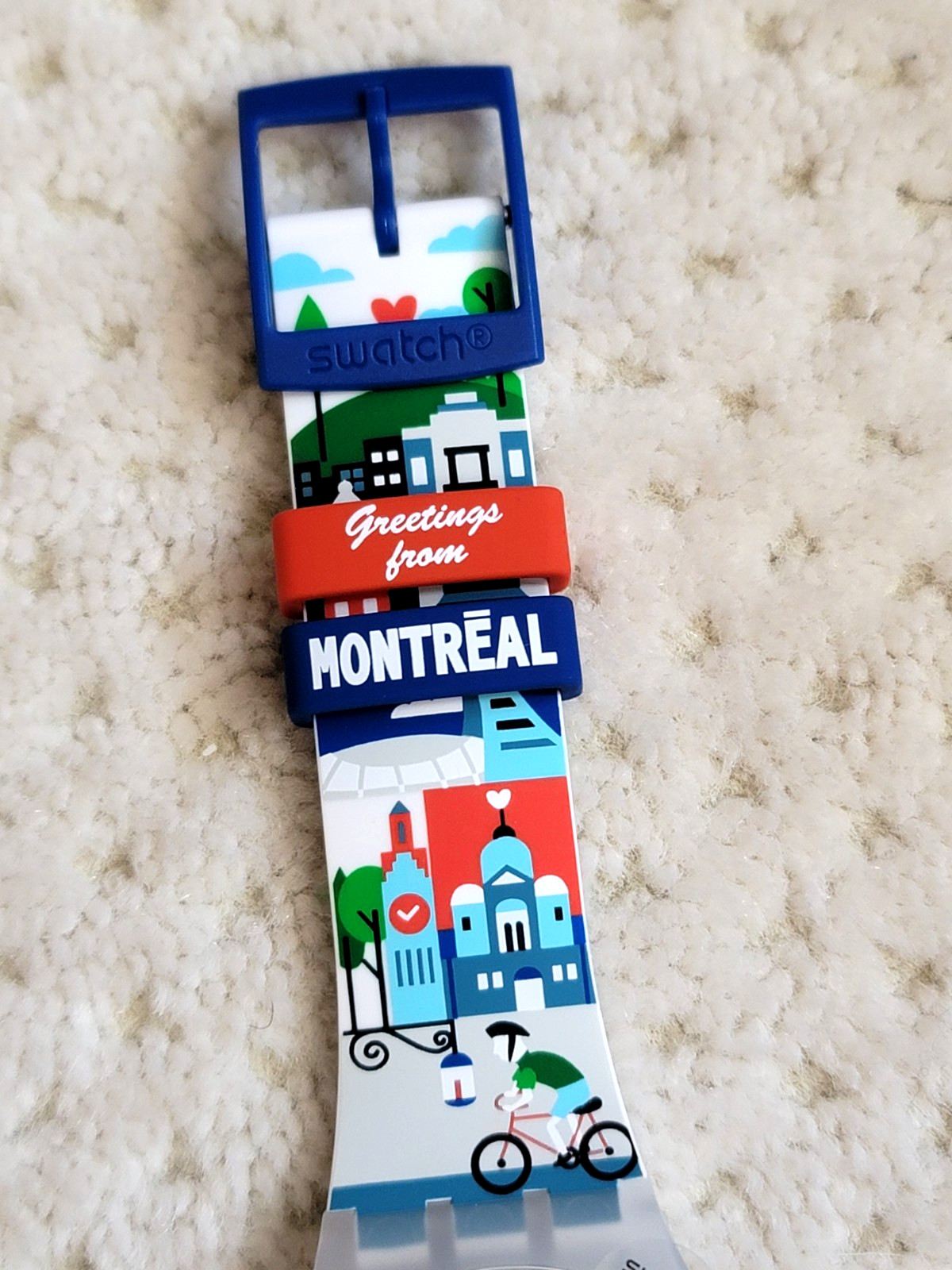 NIB RARE Swatch L’ESPRIT Destination Watch MONTREAL Exclusive SO29Z100