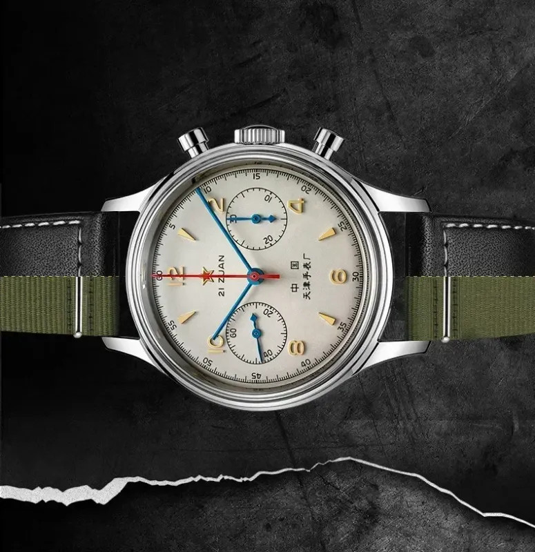 Men’s watches 1963 pilot automatic watch 42mm waterproof retro quartz.