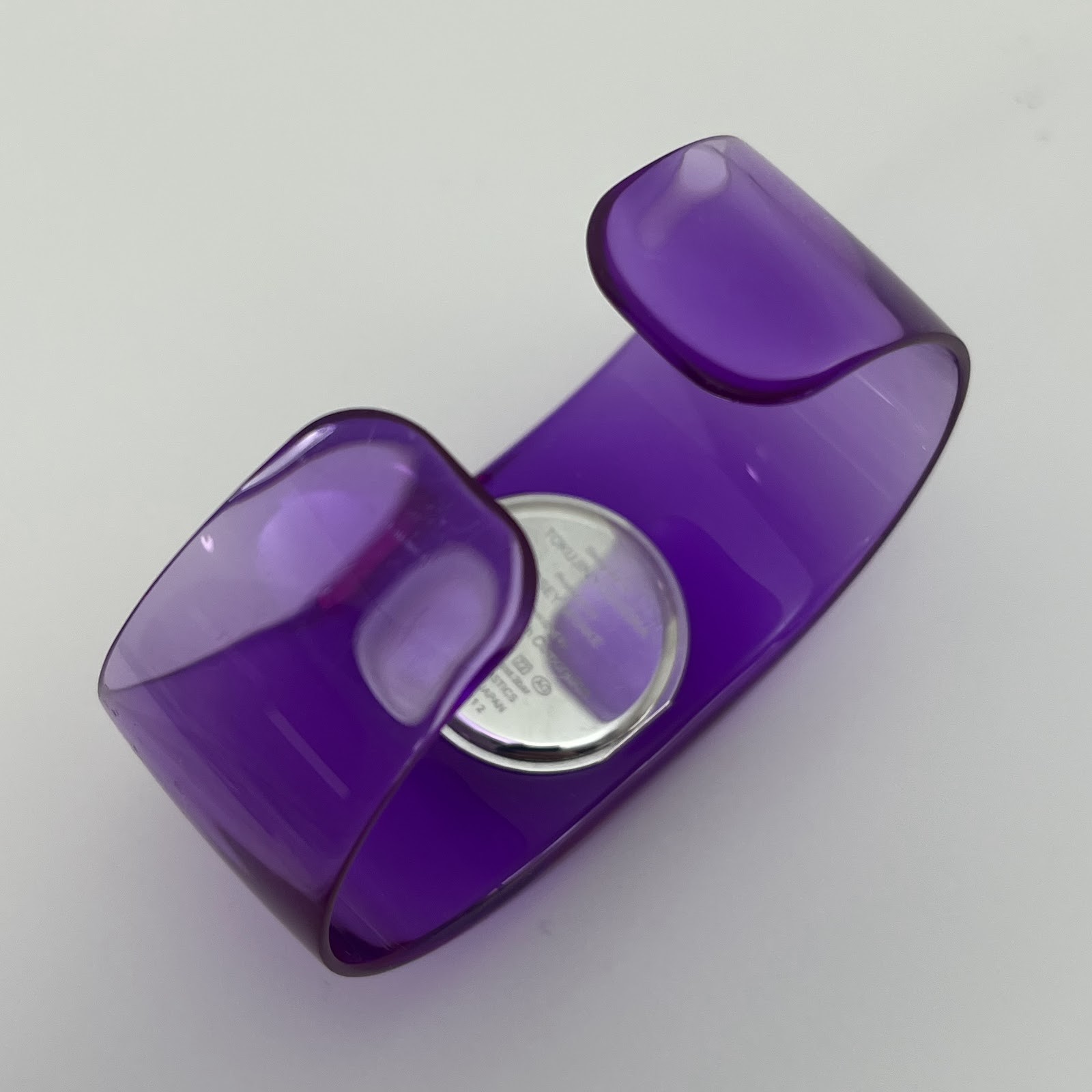 Seiko Issey Miyake O TOKUJIN YOSHIOKA Qz Japan Purple Bangle Watch w/Box #571B