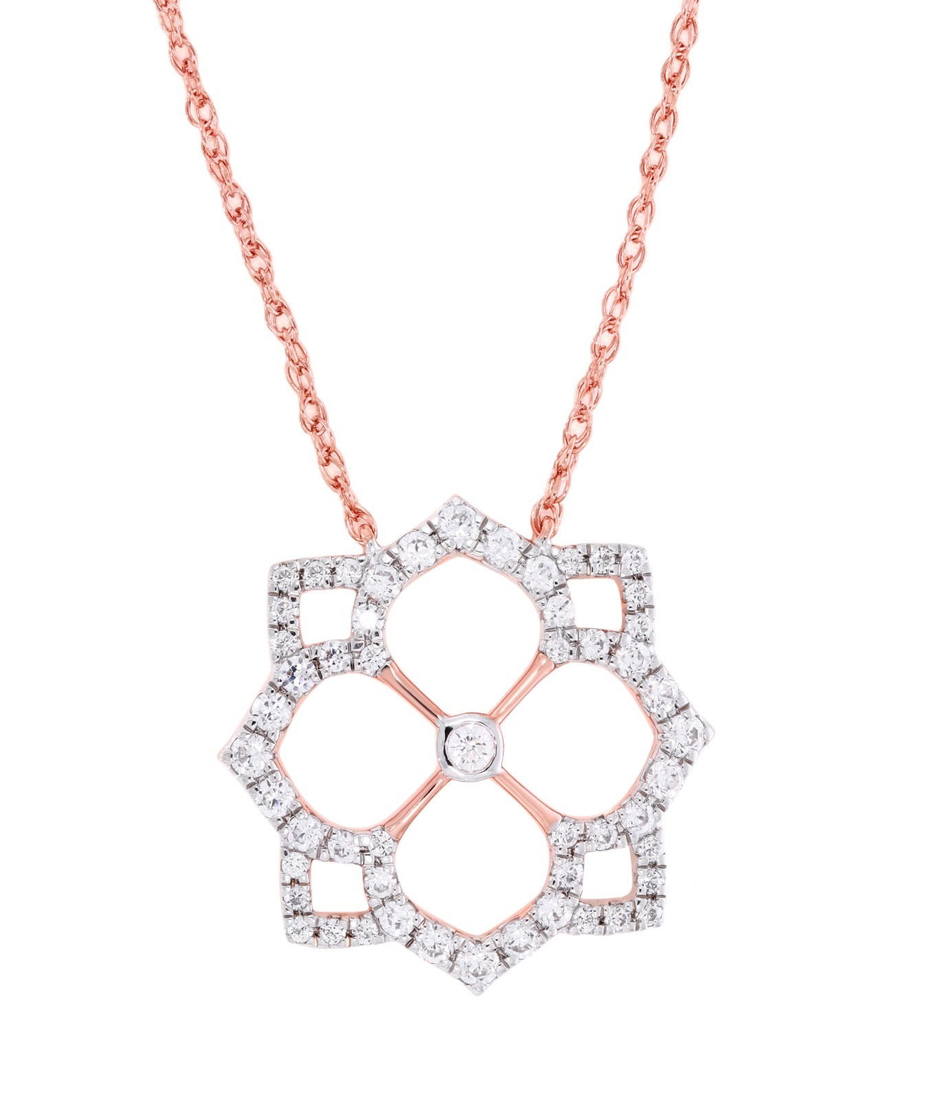 0.45 Ct Round Cut Lab Grown Diamond Necklace Pendant 925 Sterling Silver / Solid