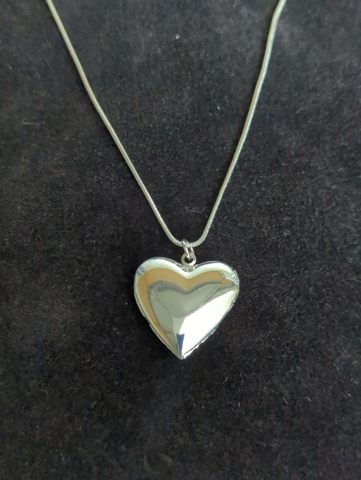 Sterling Silver 925 Heart Locket Necklace Pendant