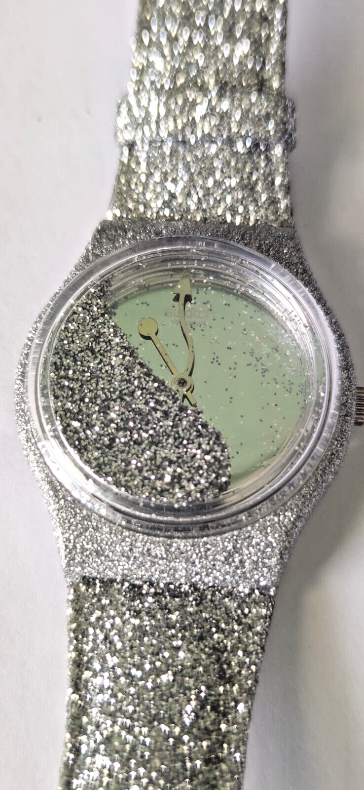 SWATCH GENT SPECIAL MILLE STELLE-GZ162-1999-NOT WORKING WHITEOUT BOX-NEW GLITTER