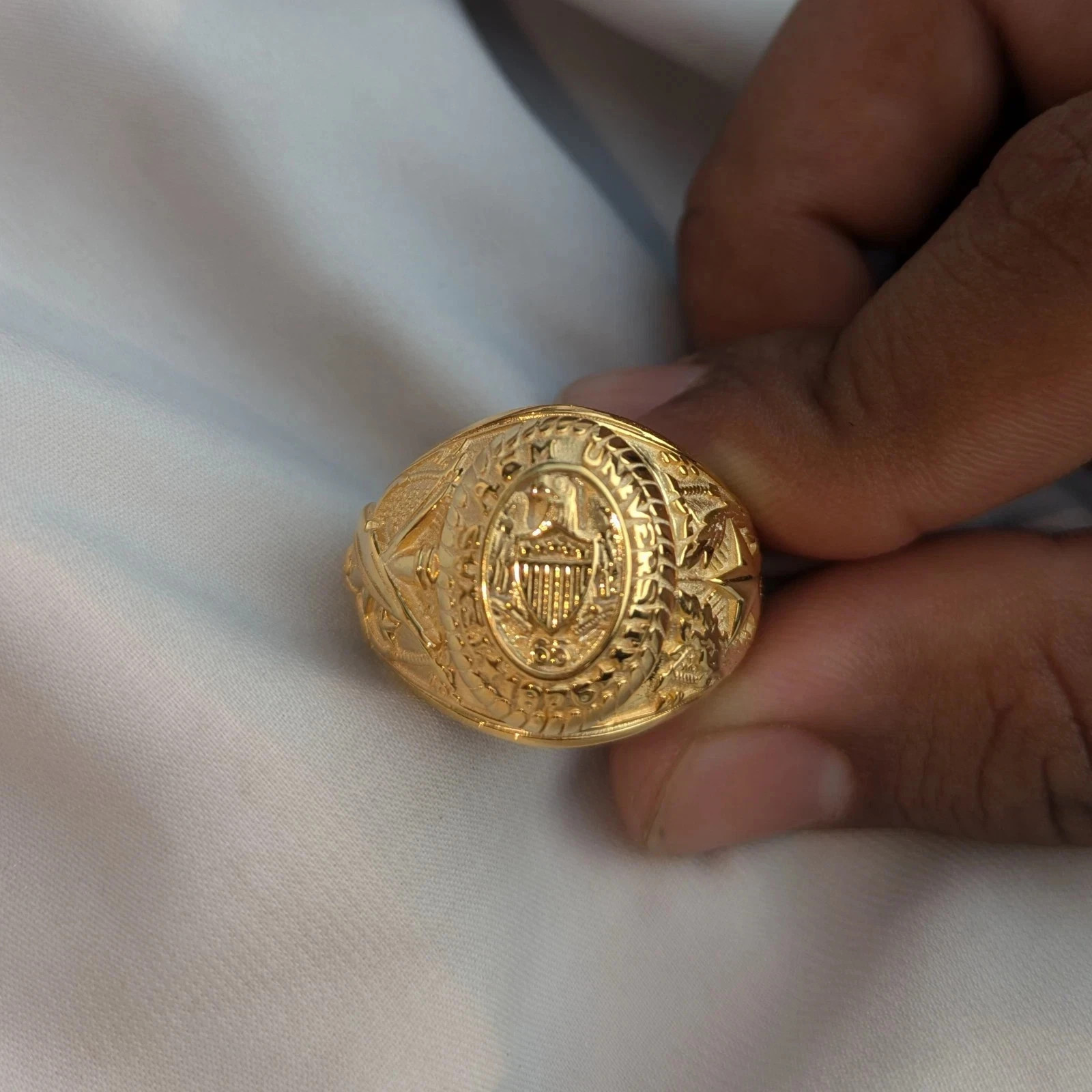 20”mm Men’s Texas A&M University Aggie ”REPLICA” Ring 14K Yellow Gold Plated