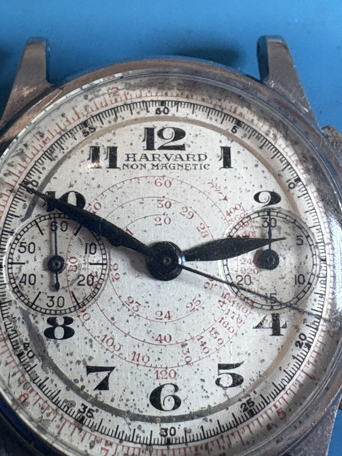 Harvard Valjoux 23vz Chronograph Watch 40-50s Vintage Rare Sleeper