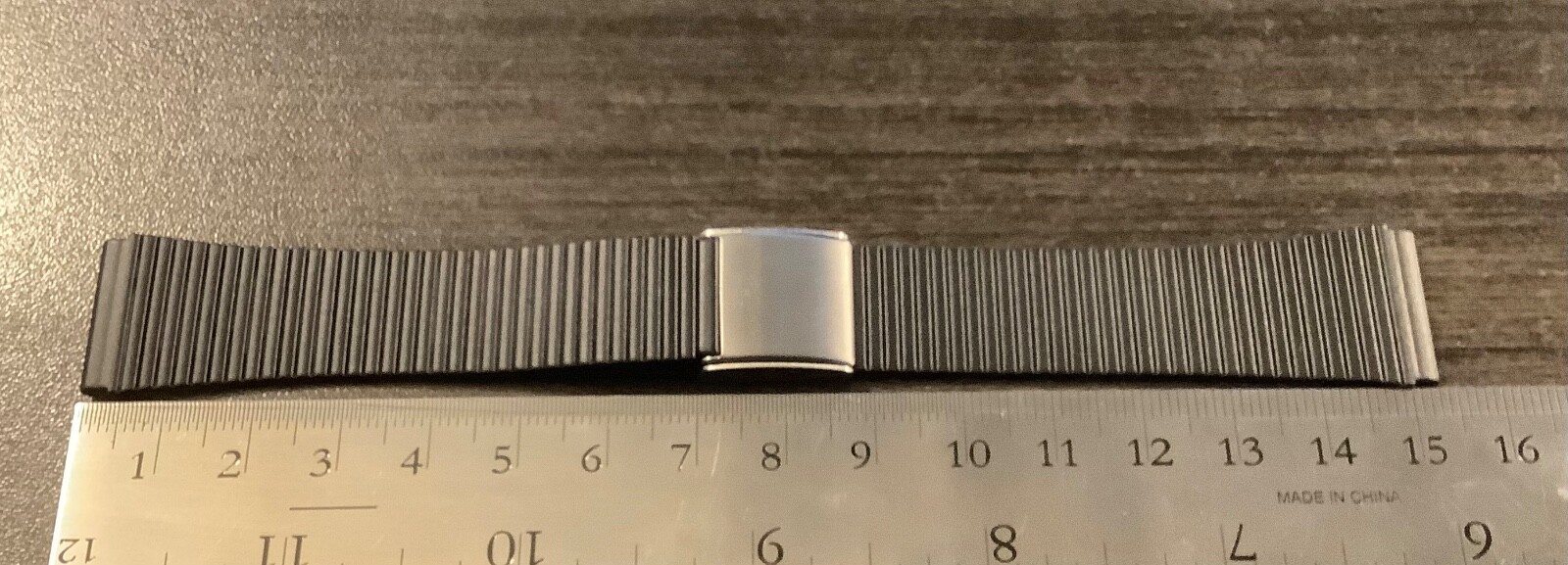 Speidel Flip Clasp PVD Coated 2 Piece Vintage Watchband 19mm Straight End NOS
