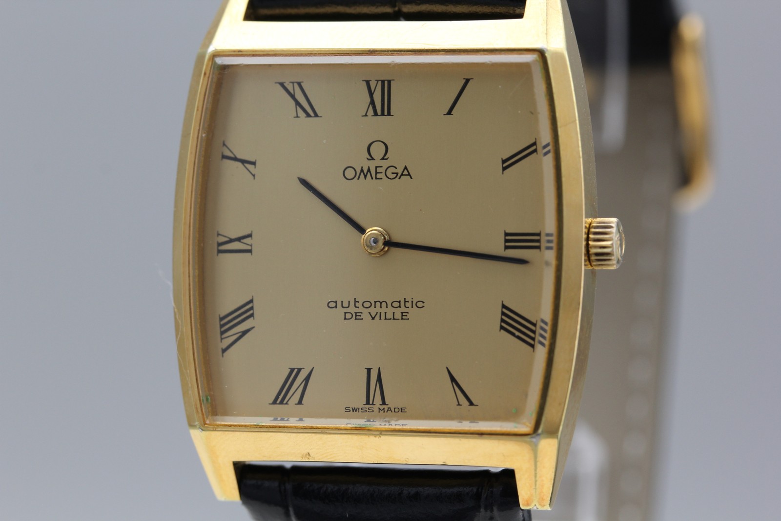 [Near MINT / Box] Omega De Ville Cal.711 Square Gold Roman Automatic Men’s Watch