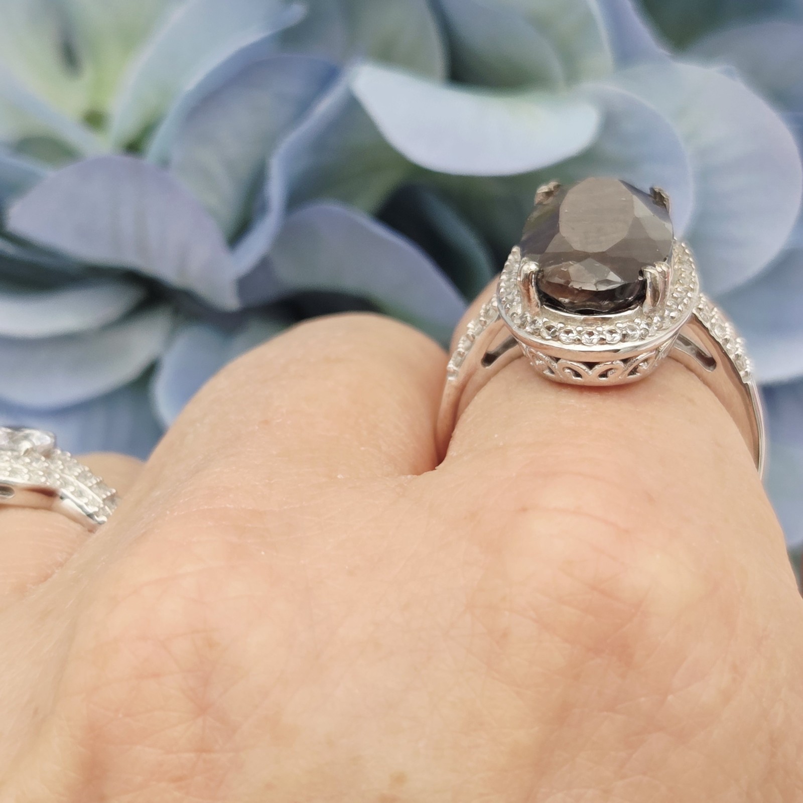 Chuck Clemency GEM TREASURES Sable Sapphire Ring LARGE Designer Evine ShopHQ 925