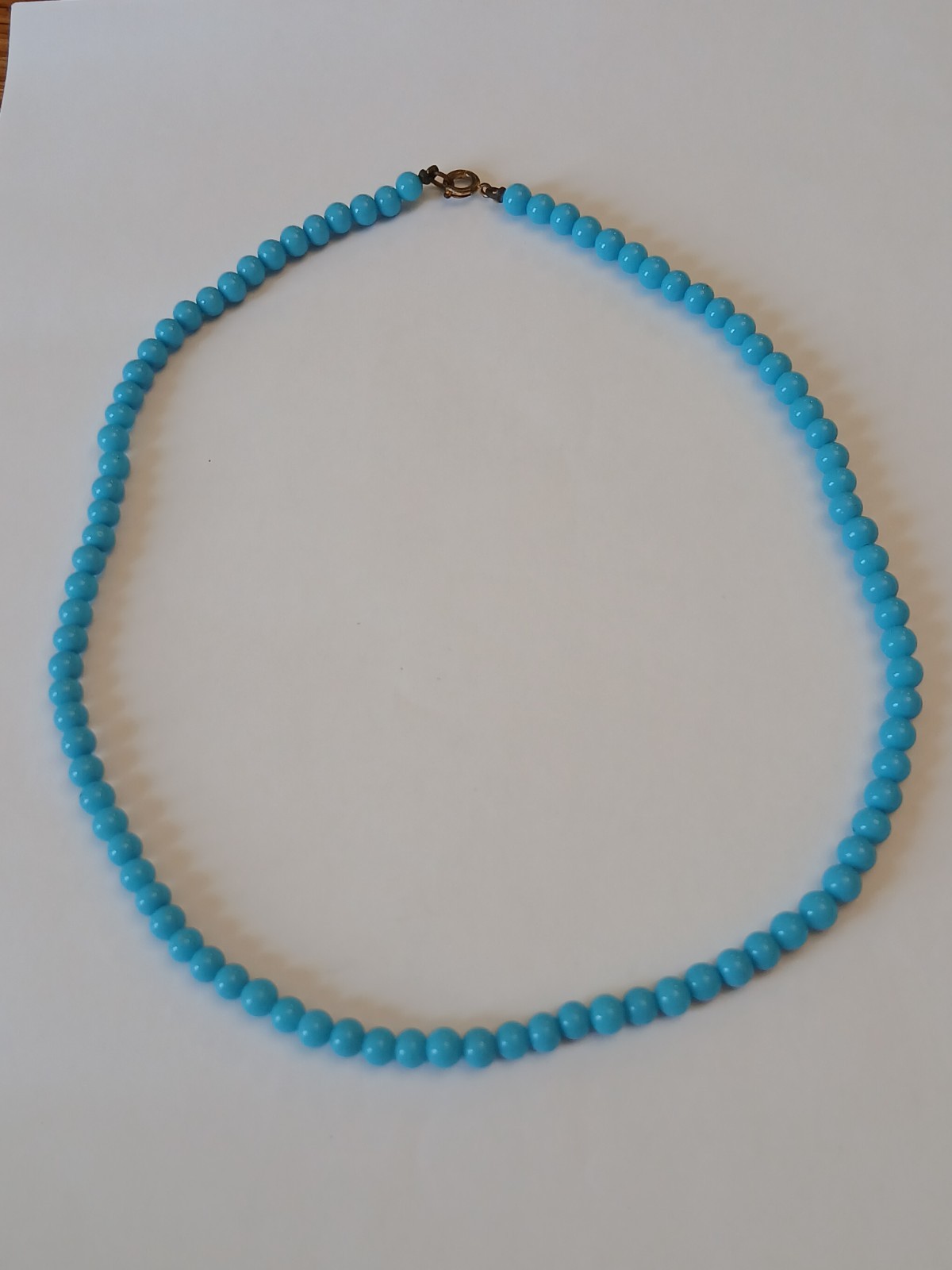 Light blue costume jewelry necklace